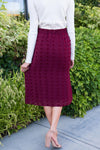 Burgundy Swiss dot Skirt Skirts vendor-unknown