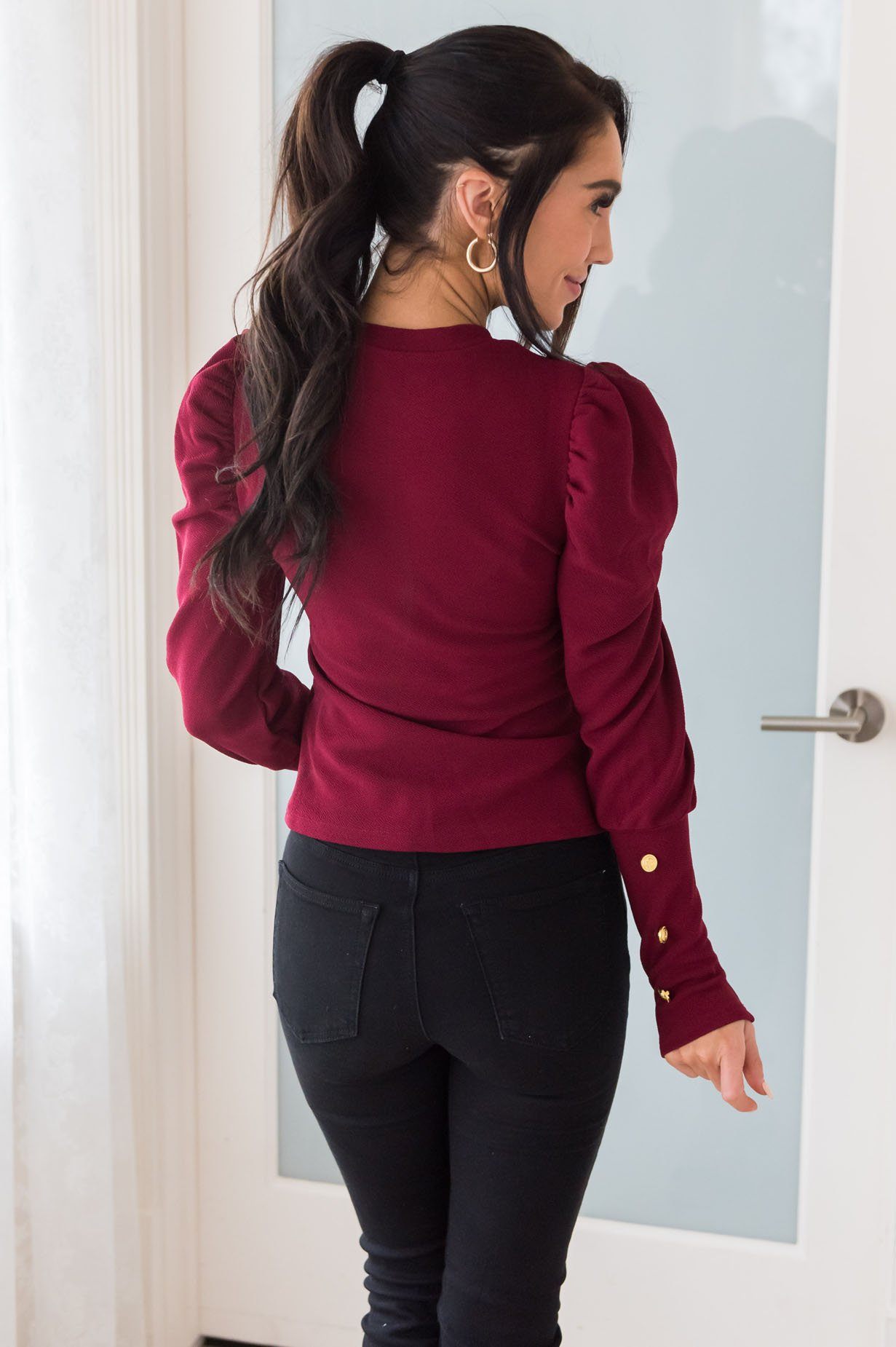 Merry & Bright Modest Gigot Top Modest Dresses vendor-unknown 