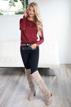 In Love with Fall Button Sleeve Sweater Tops vendor-unknown