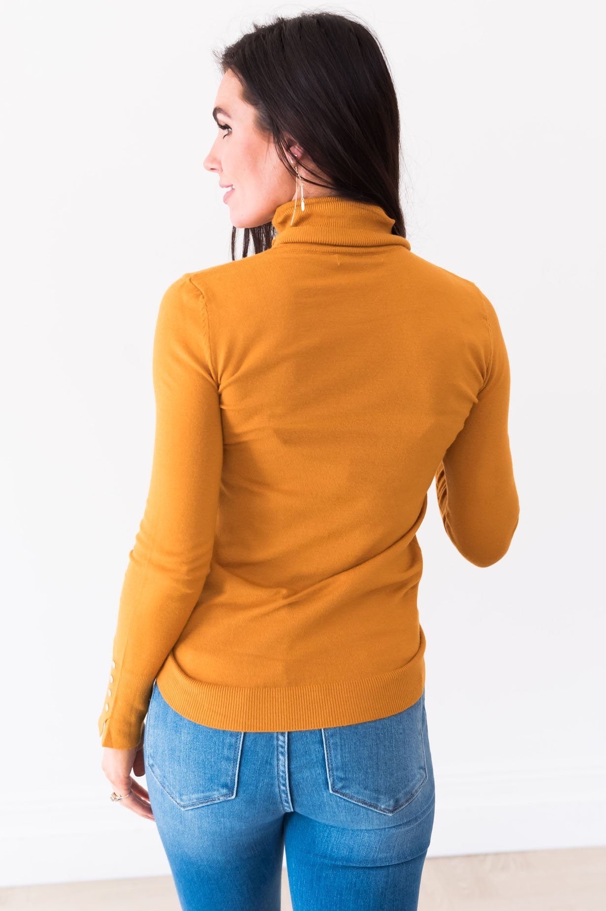 All About The Details Modest Turtleneck Tops vendor-unknown 