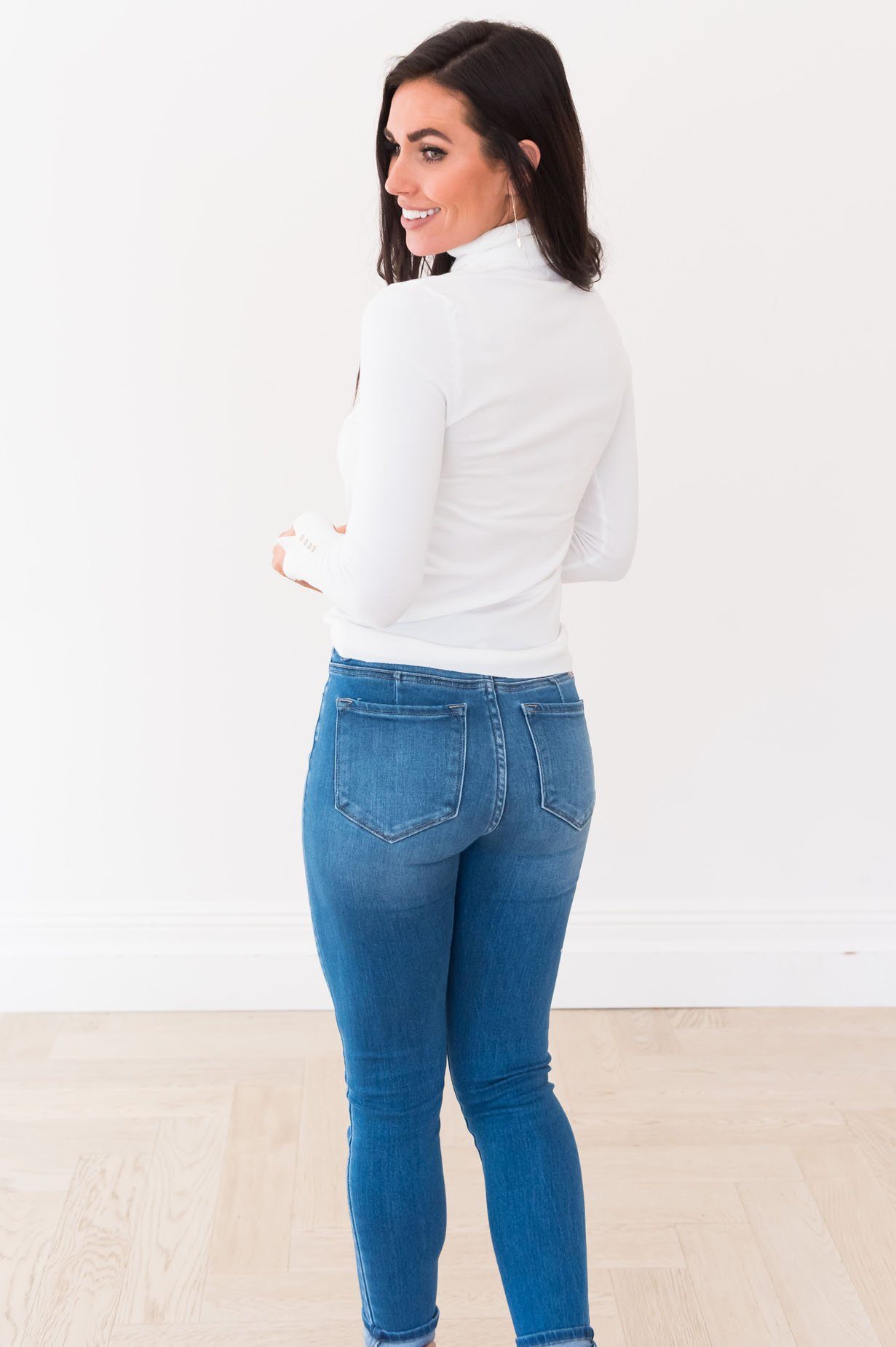 All About The Details Modest Turtleneck Tops vendor-unknown 