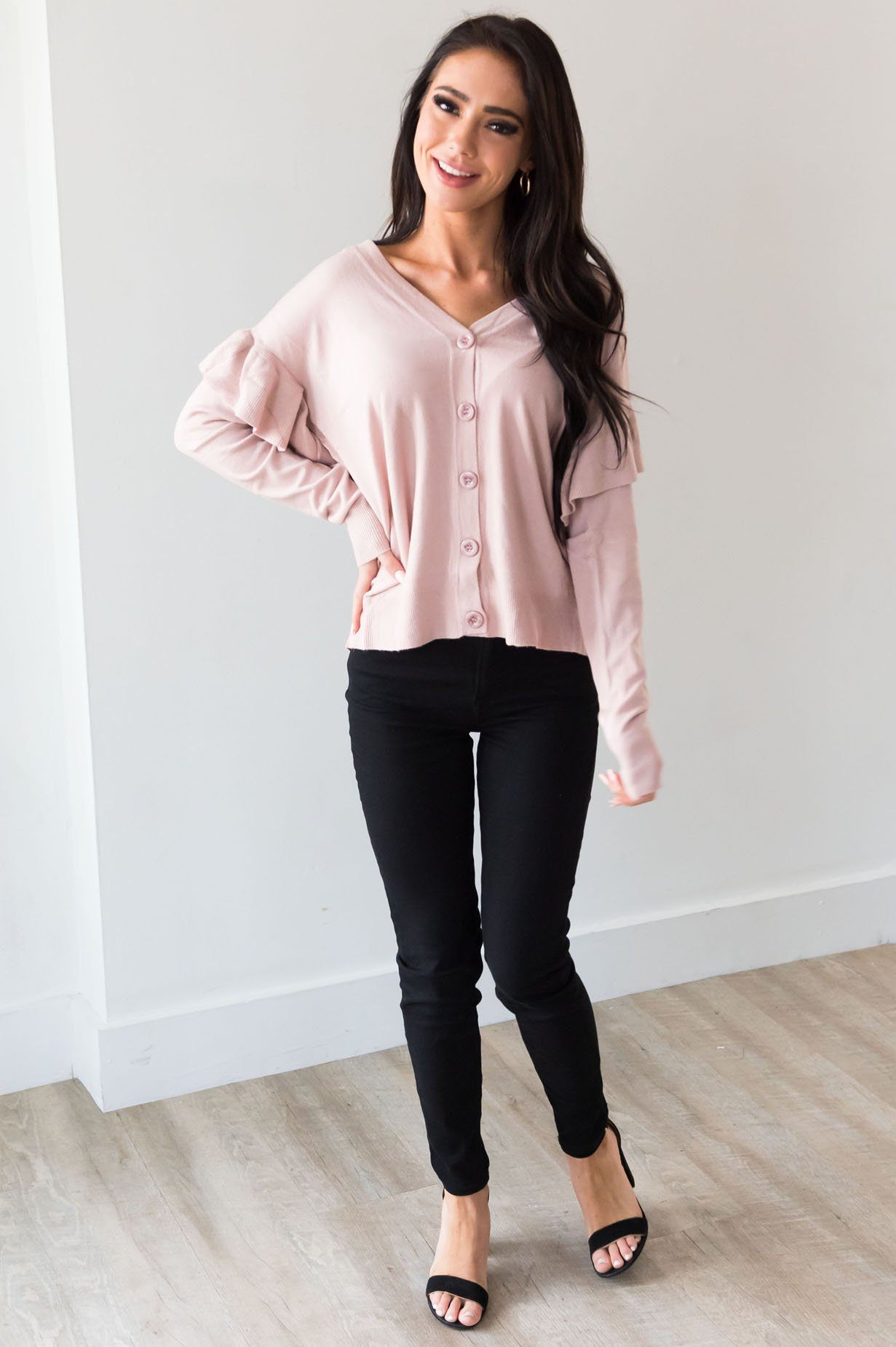 A Little Bit Fancy Modest Cardigan Tops vendor-unknown 