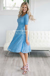 The Stella Modest Dresses vendor-unknown Cornflower Blue XS