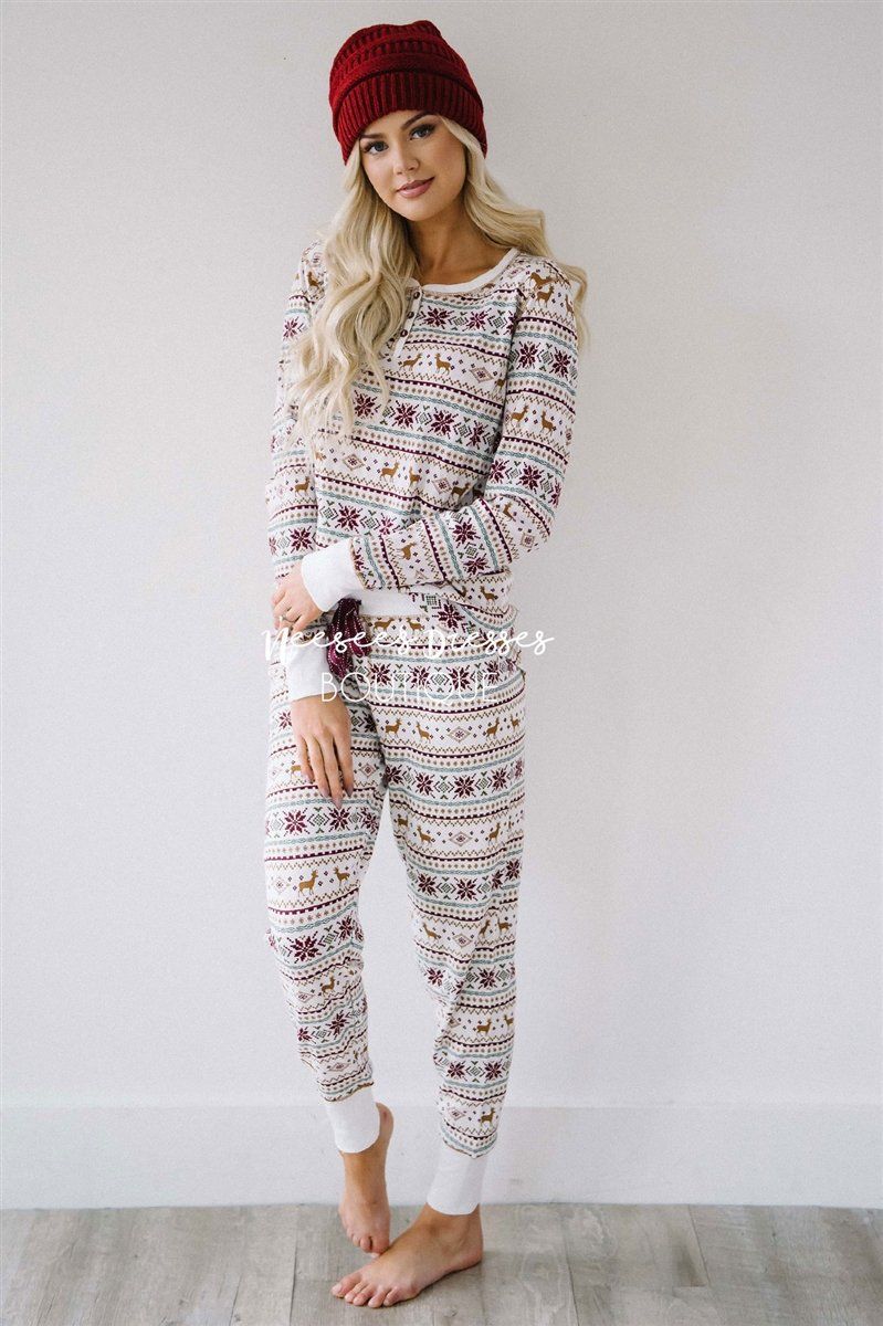 Fair Aisle Thermal Jammie Set New Year SALE vendor-unknown 
