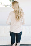 Oatmeal Suede Baseball Tee Tops vendor-unknown