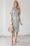 The Katia NEW vendor-unknown Dusty Navy & Oatmeal Stripes S