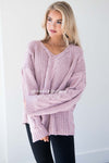Icy Girl Cable Knit Hoodie Tops vendor-unknown