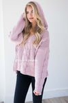 Icy Girl Cable Knit Hoodie Tops vendor-unknown