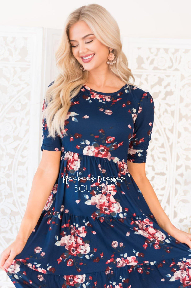 The Candice Modest Floral Dress - NeeSee's Dresses