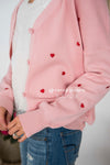 Queen of Hearts Pink Cardigan Tops vendor-unknown