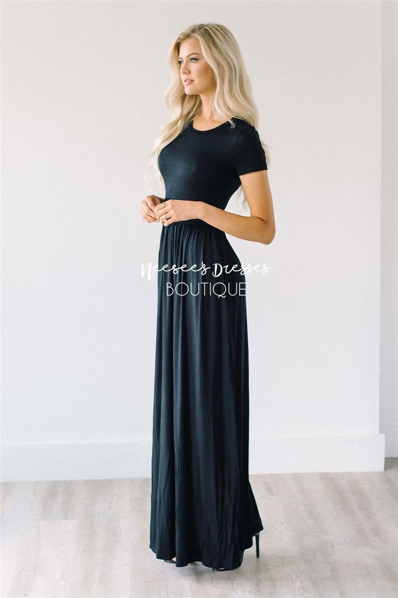 The Harper Maxi Dress Modest Dresses vendor-unknown Black S 