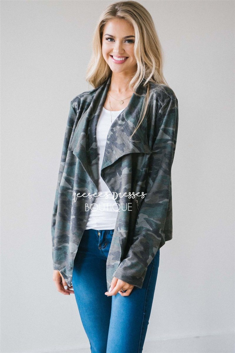 Fall Camo Cutie Jacket Tops vendor-unknown 