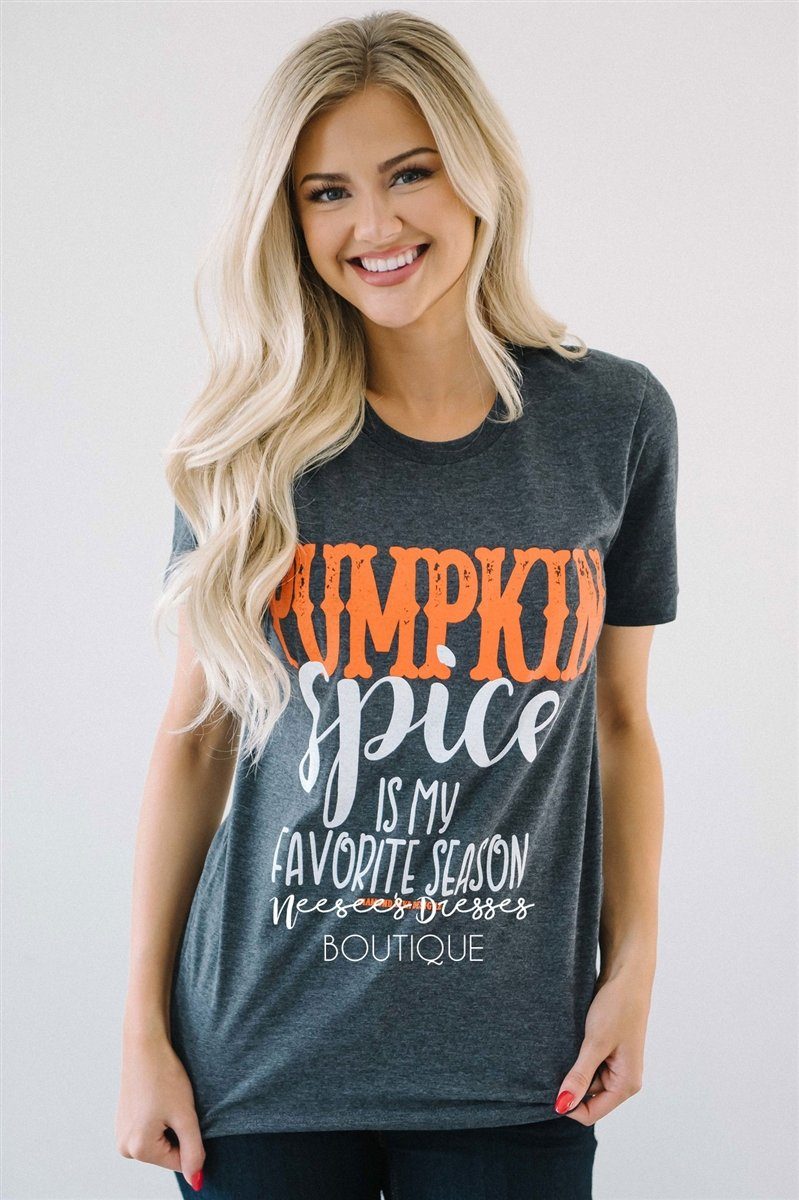 Pumpkin Spice is My Favorite Season Top Tops vendor-unknown 