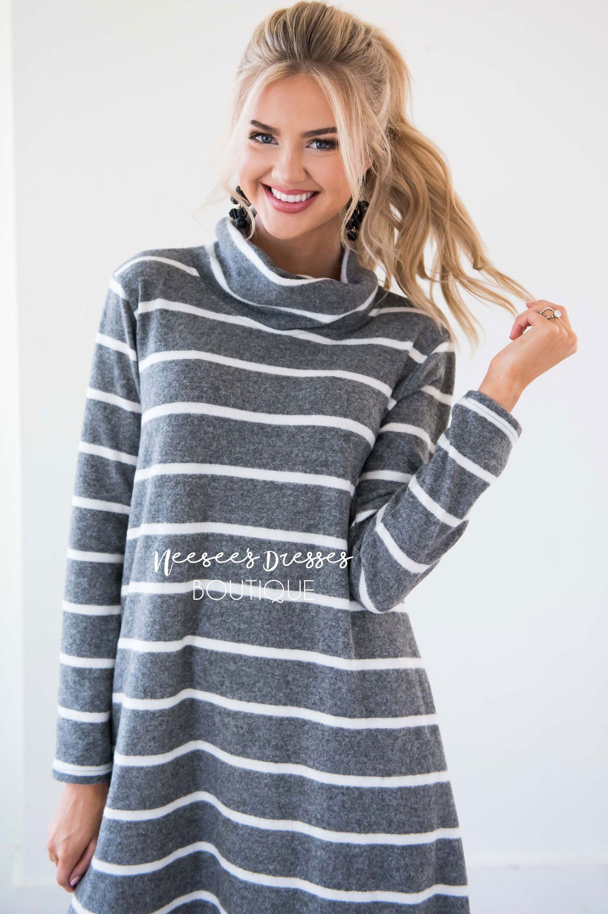 The Timber Cowl Neck Soft Sweater Dress Modest Dresses vendor-unknown 