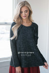 The Aria Ruffle Shoulder Sweater Tops vendor-unknown