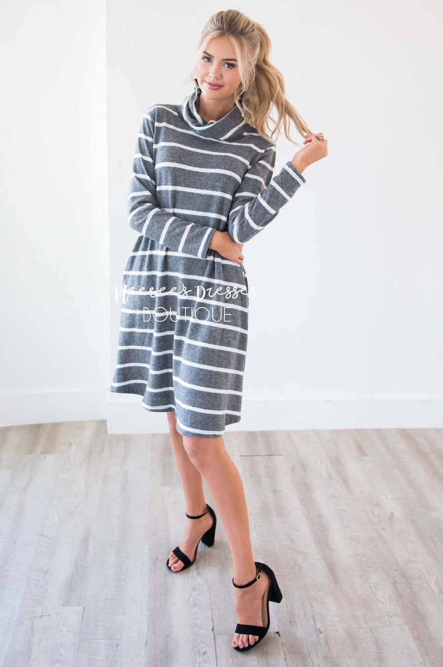 The Timber Cowl Neck Soft Sweater Dress Modest Dresses vendor-unknown 
