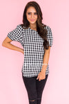 All About Gingham Modest Blouse Tops vendor-unknown