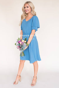 The Claire Modest Mid-Length Dress