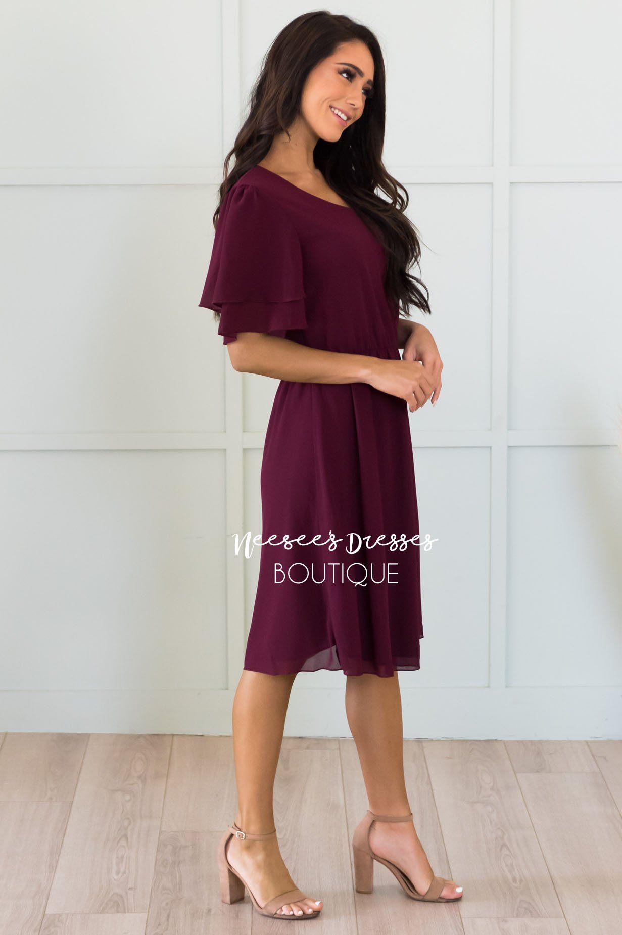 The Claire Chiffon Dress Modest Dresses vendor-unknown 