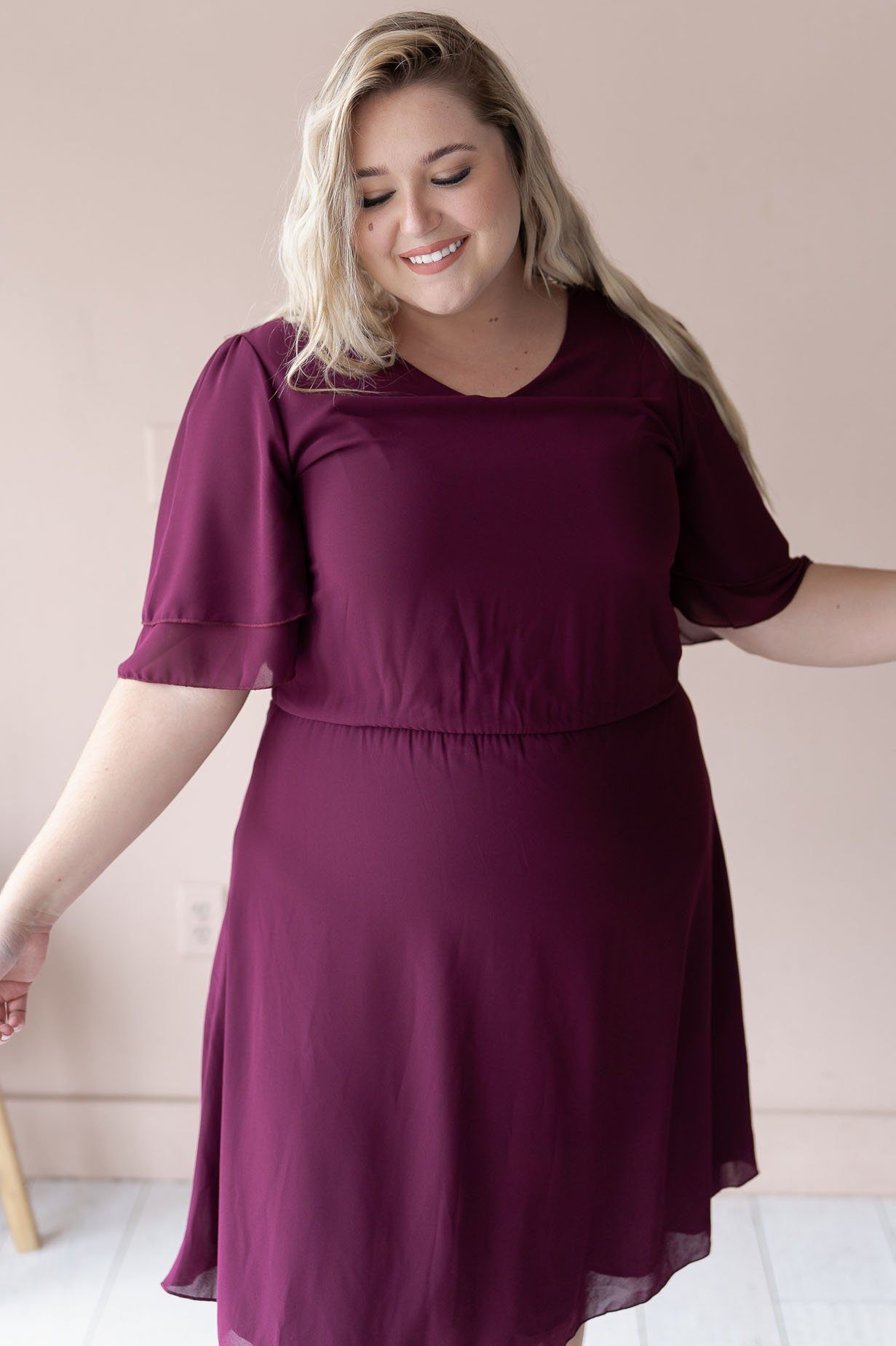 The Claire Chiffon Dress Modest Dresses vendor-unknown 