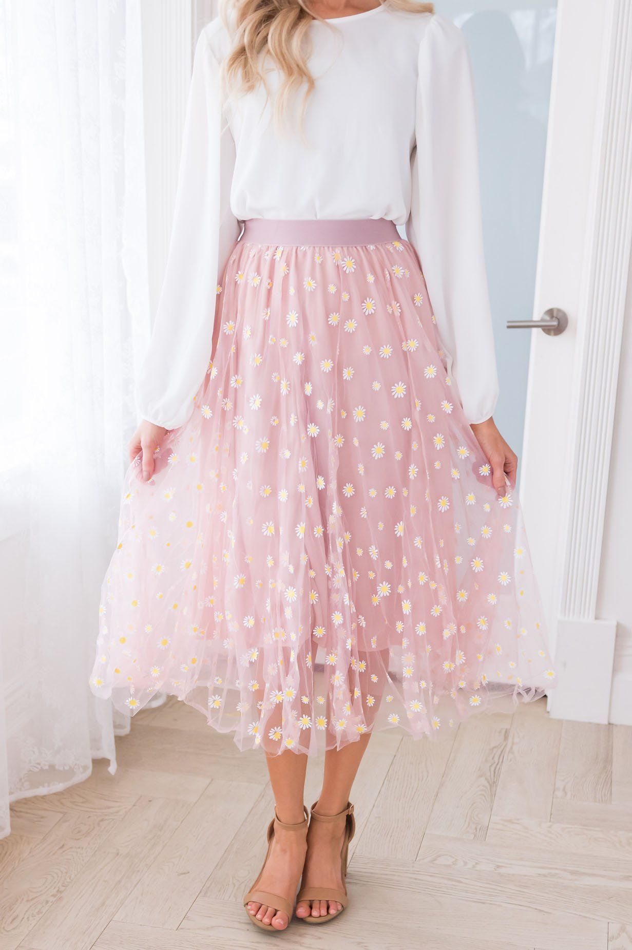 Crazy Daisy Modest Tulle Skirt NeeSee's Dresses 