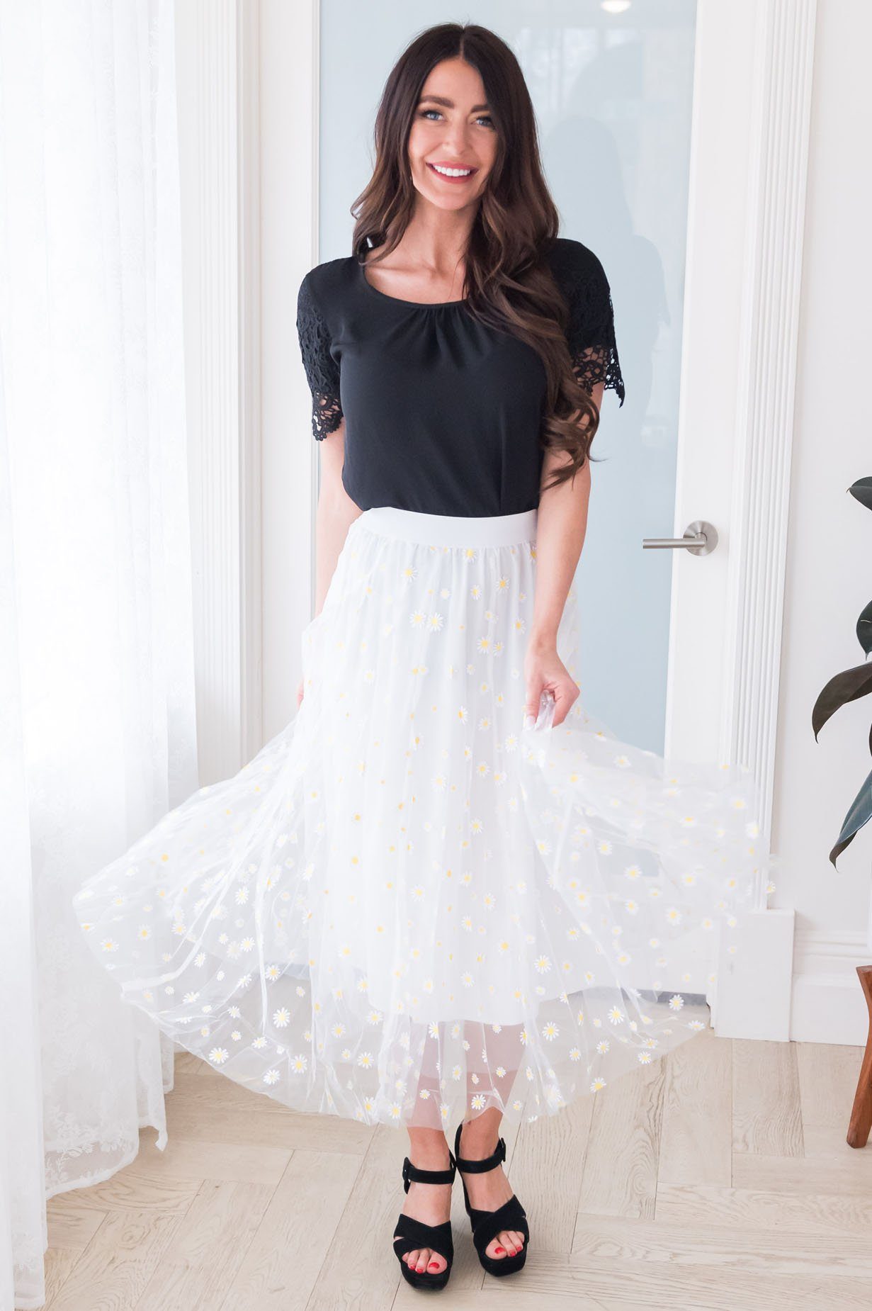 Crazy Daisy Modest Tulle Skirt NeeSee's Dresses 
