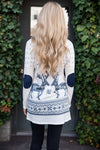 Reindeer Elbow Patch Tunic Tops vendor-unknown