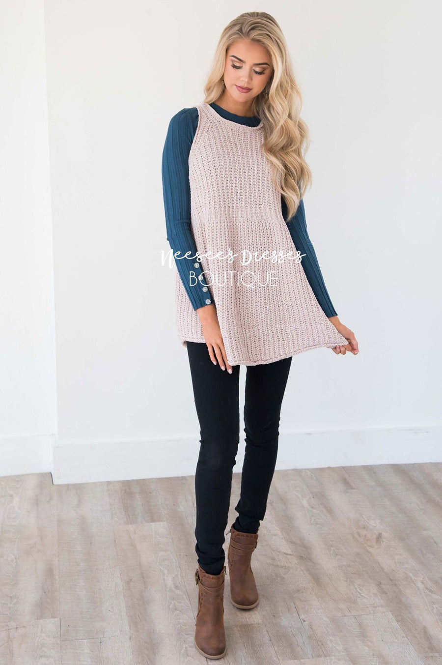 Meet Me By The Fire Knit Tunic Tops vendor-unknown 
