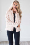 Long Winter Nights Faux Fur Jacket Tops vendor-unknown