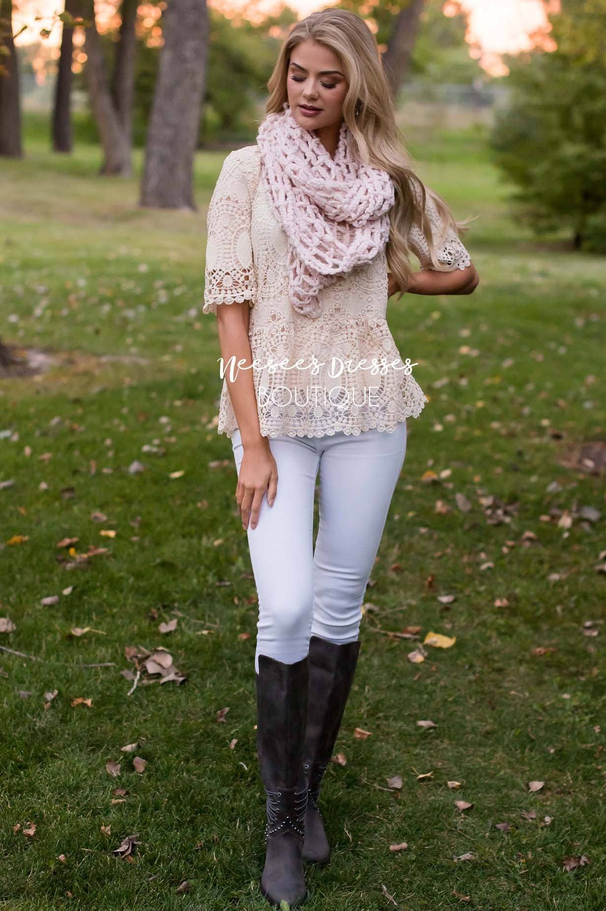 Cuddle Bug Lattice Infinity Scarf Accessories & Shoes Hana 