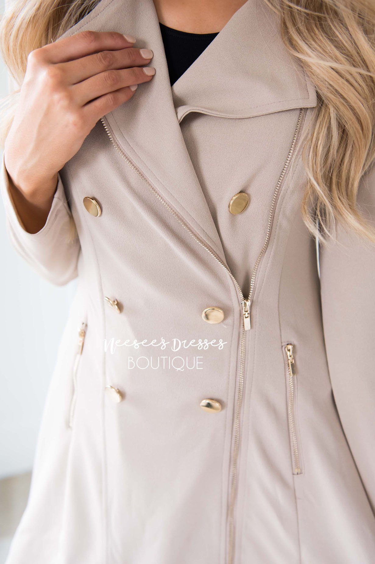 Make Your Own Way Peacoat Tops vendor-unknown 