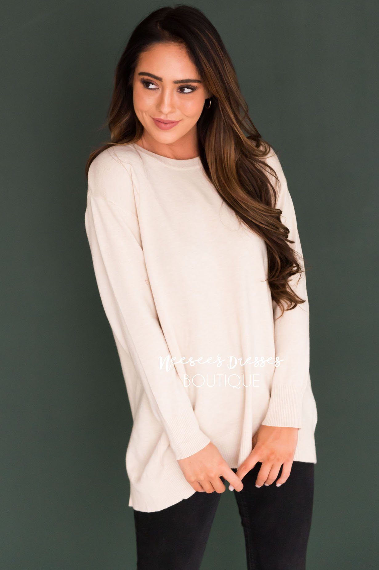 Live in The Moment Oversize Sweater Modest Dresses vendor-unknown 
