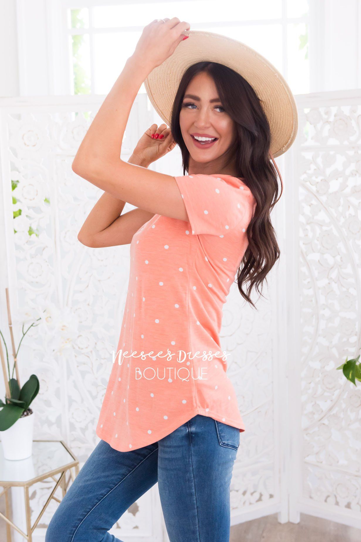 All In Good Fun Modest Dot Tee Modest Dresses vendor-unknown 