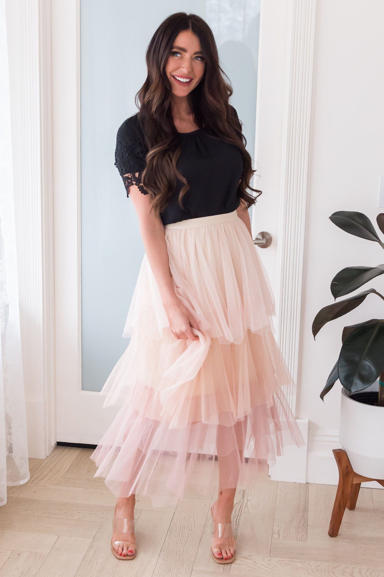 Create Your Happiness Modest Skirt Skirts vendor-unknown 