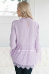 Lavender Full Of Lace Blouse Tops vendor-unknown