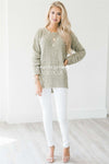 Cozy Fall Popcorn Pullover Round Neck Sweater Tops vendor-unknown Light Sage S