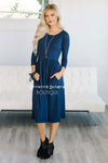 The Anna Modest Dresses vendor-unknown Navy S