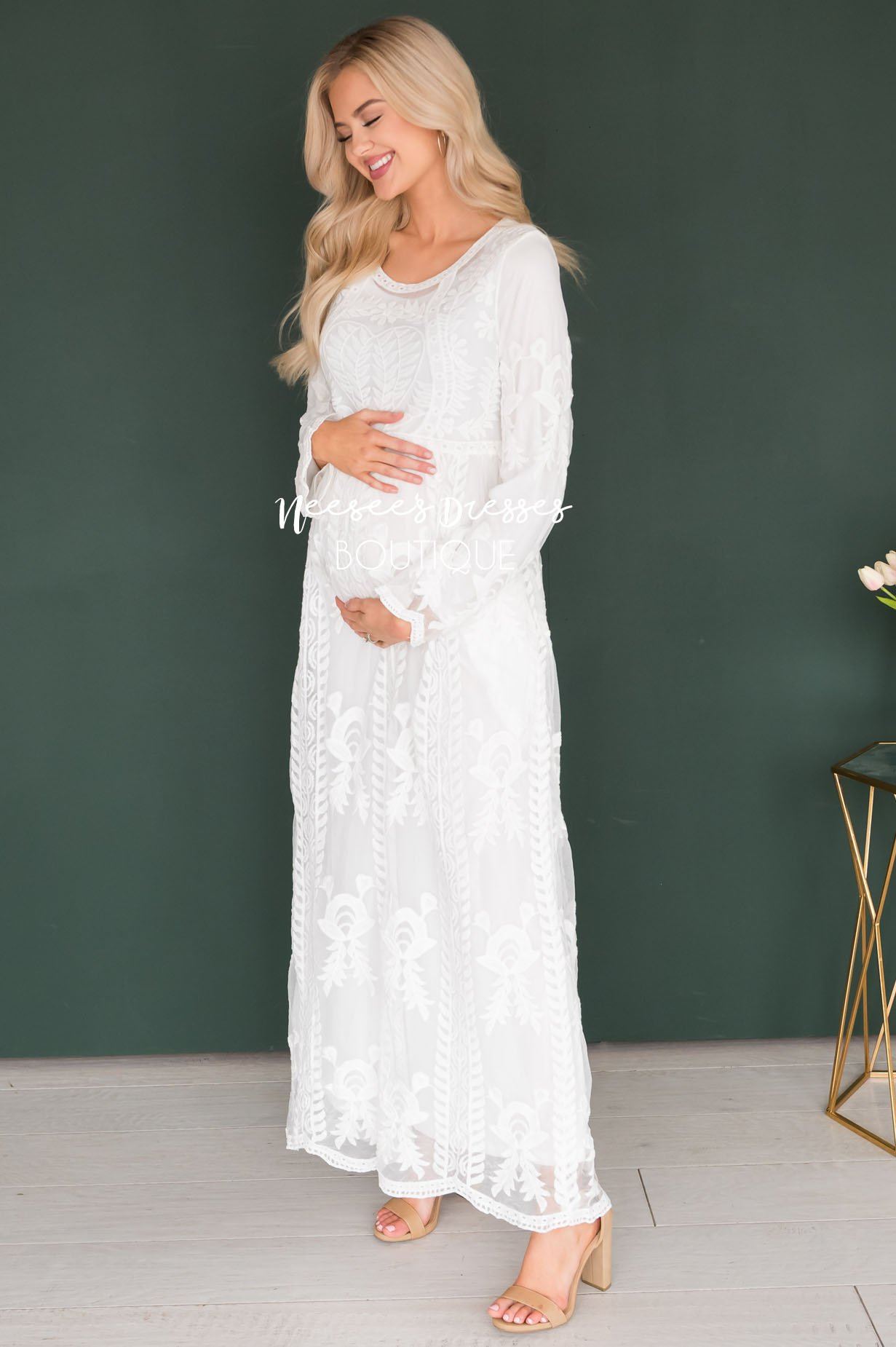Day Dreamer Lace Full Length Dress Modest Dresses vendor-unknown 