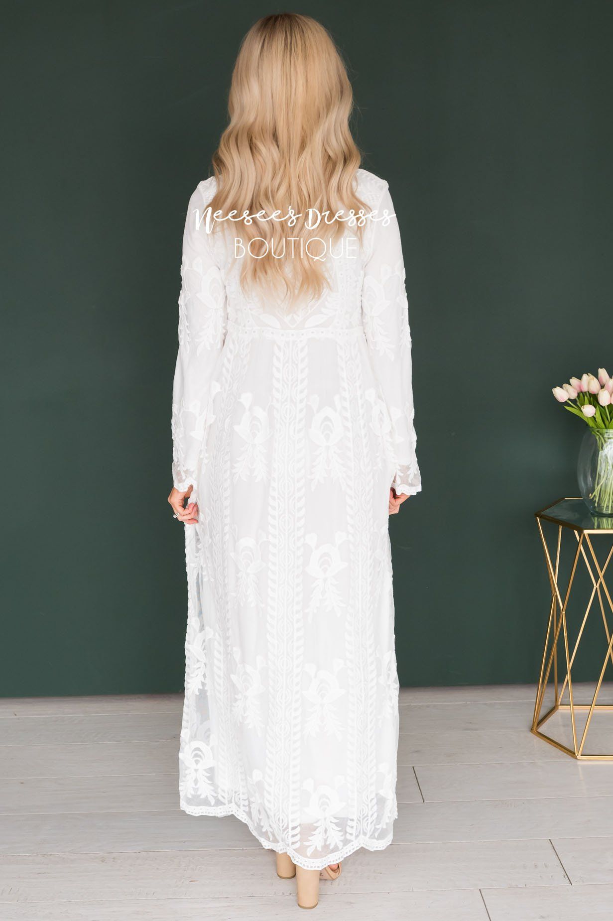 Day Dreamer Lace Full Length Dress Modest Dresses vendor-unknown 