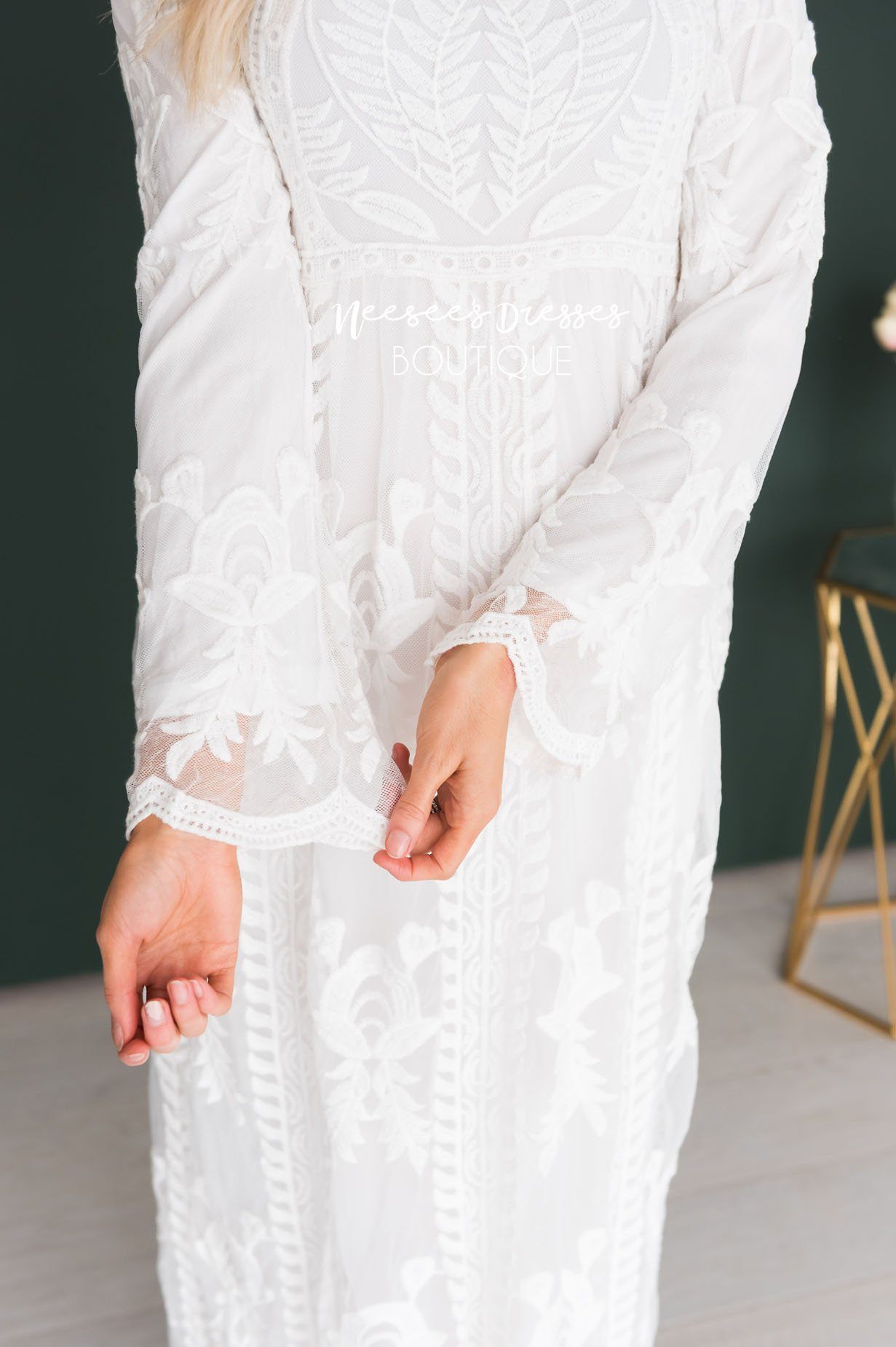 Day Dreamer Lace Full Length Dress Modest Dresses vendor-unknown 