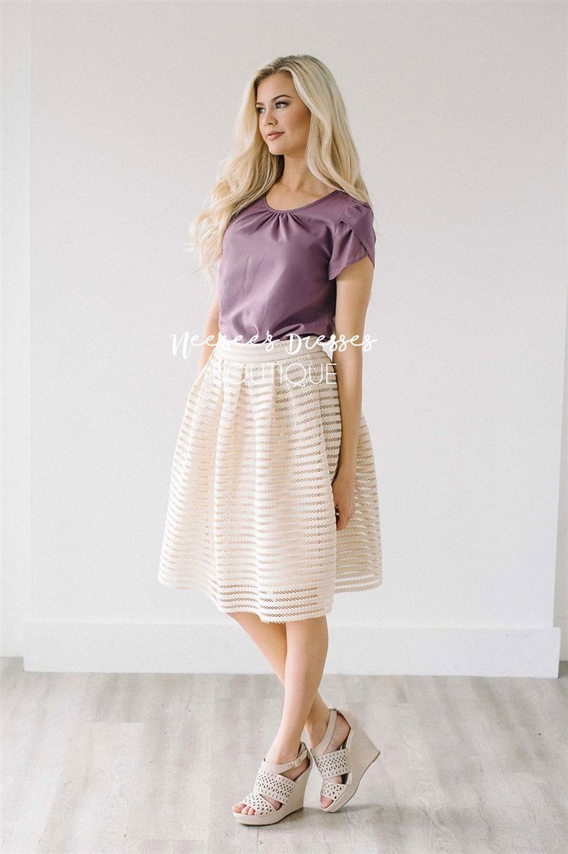 Dusty Lavender Chiffon Top Tops vendor-unknown 