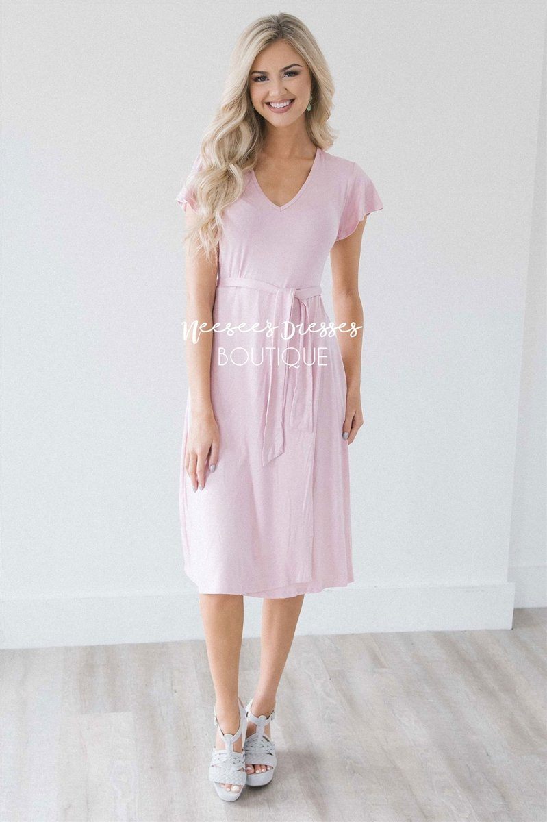 The Helen Modest Dresses vendor-unknown Blush Pink S 