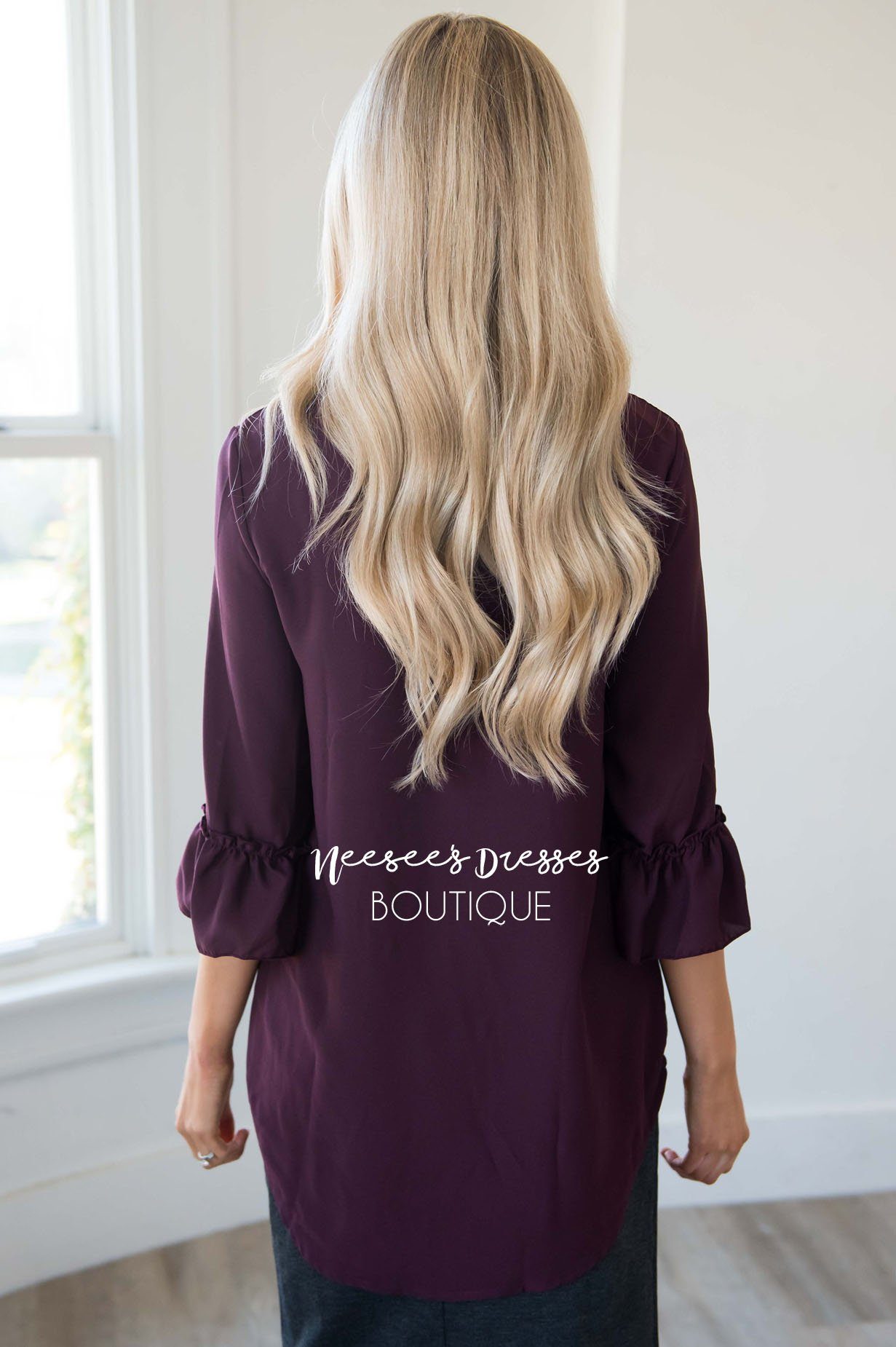 Risk It All Bell Sleeve Blouse Tops vendor-unknown 