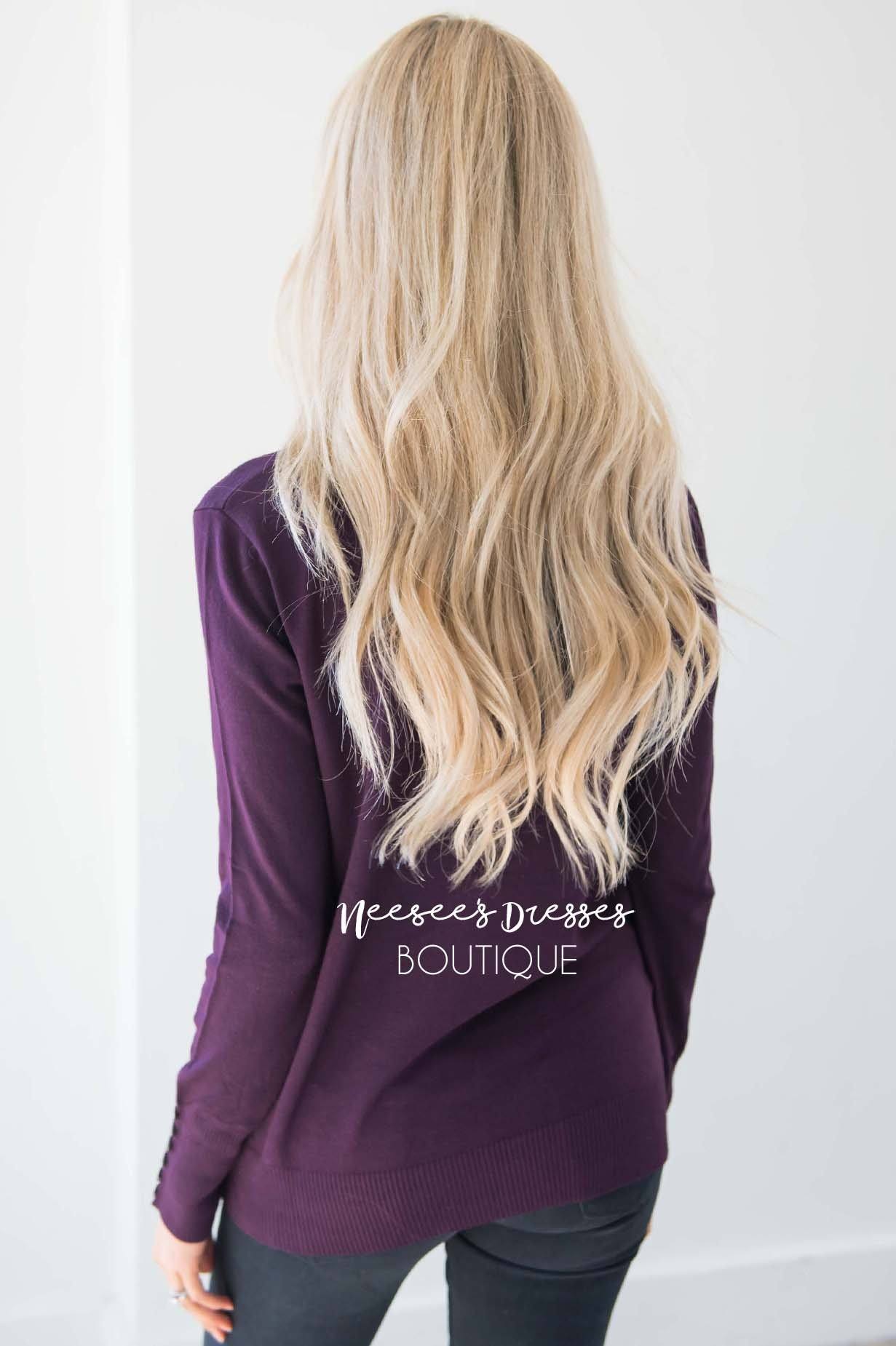 In Love with Fall Button Sleeve Sweater Tops vendor-unknown 