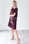 The Paige Embroidered Shift Dress Modest Dresses vendor-unknown
