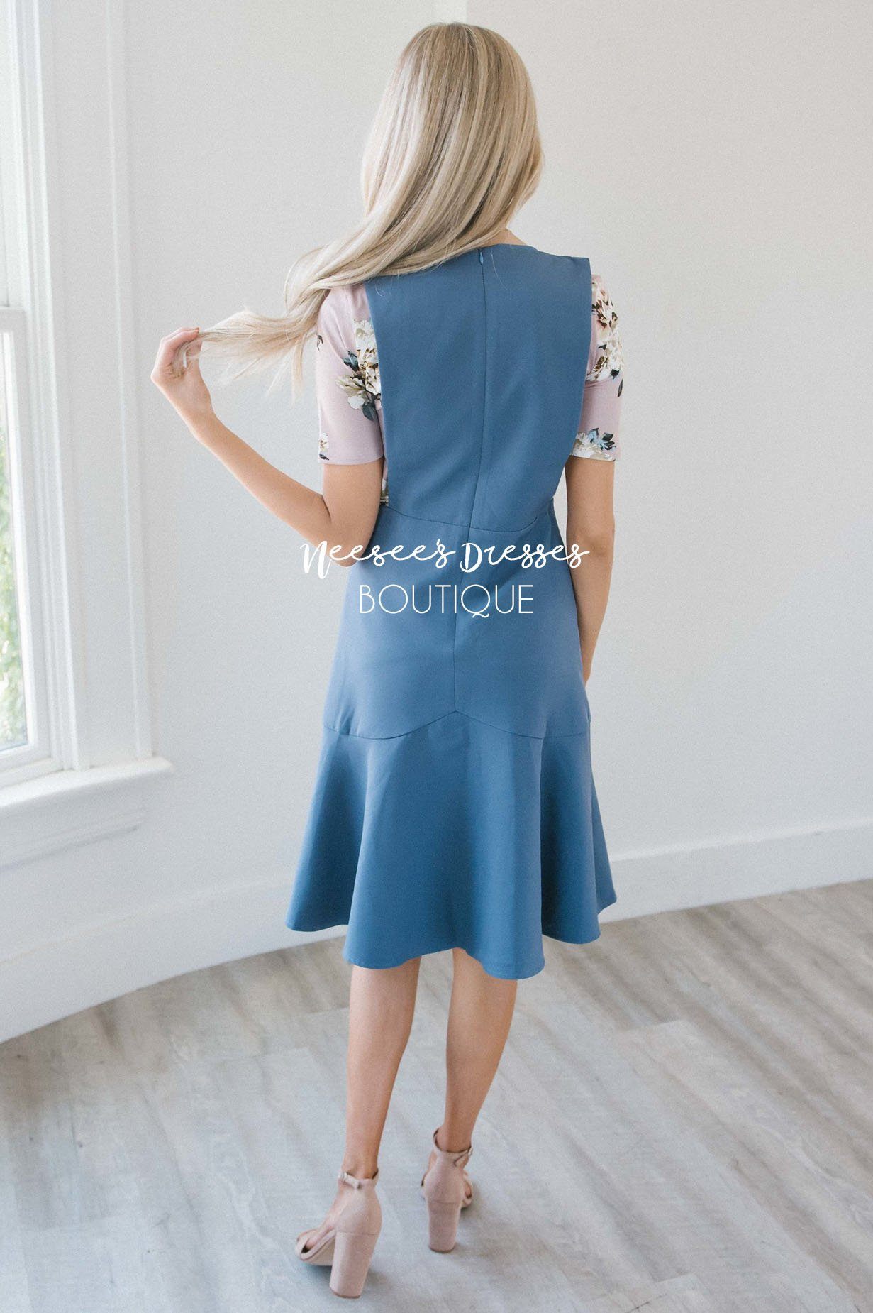 The Phoenix Pleated Godet Overall Dress Modest Dresses vendor-unknown 