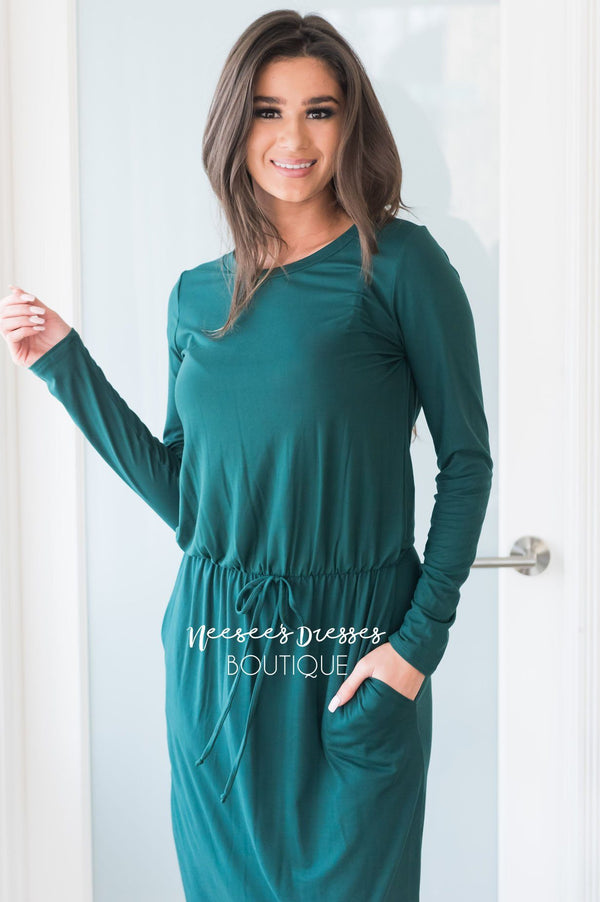 Emerald Green Long Sleeve Modest Dress | Best Place To Buy Modest Dress ...