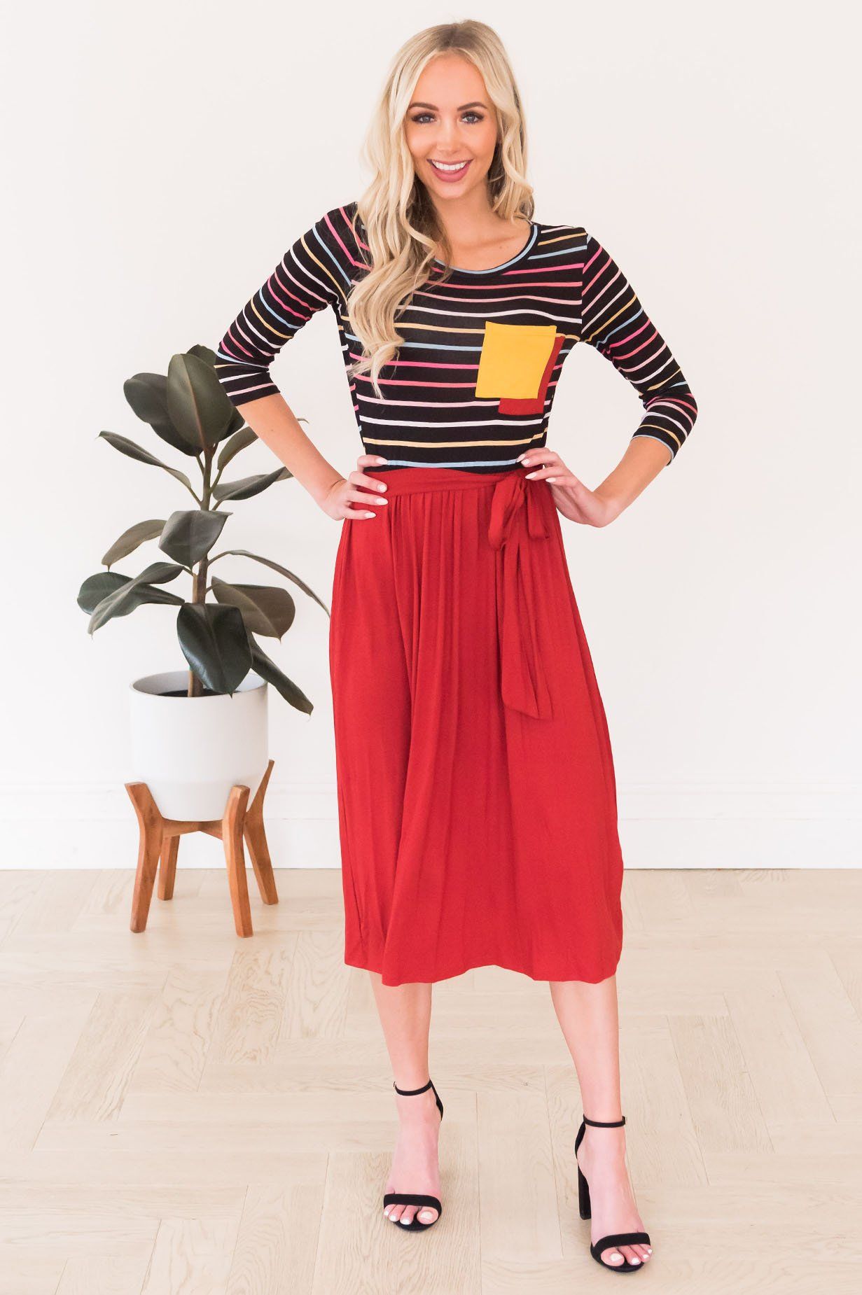 The Tiana Double Pocket Modest Dresses vendor-unknown 