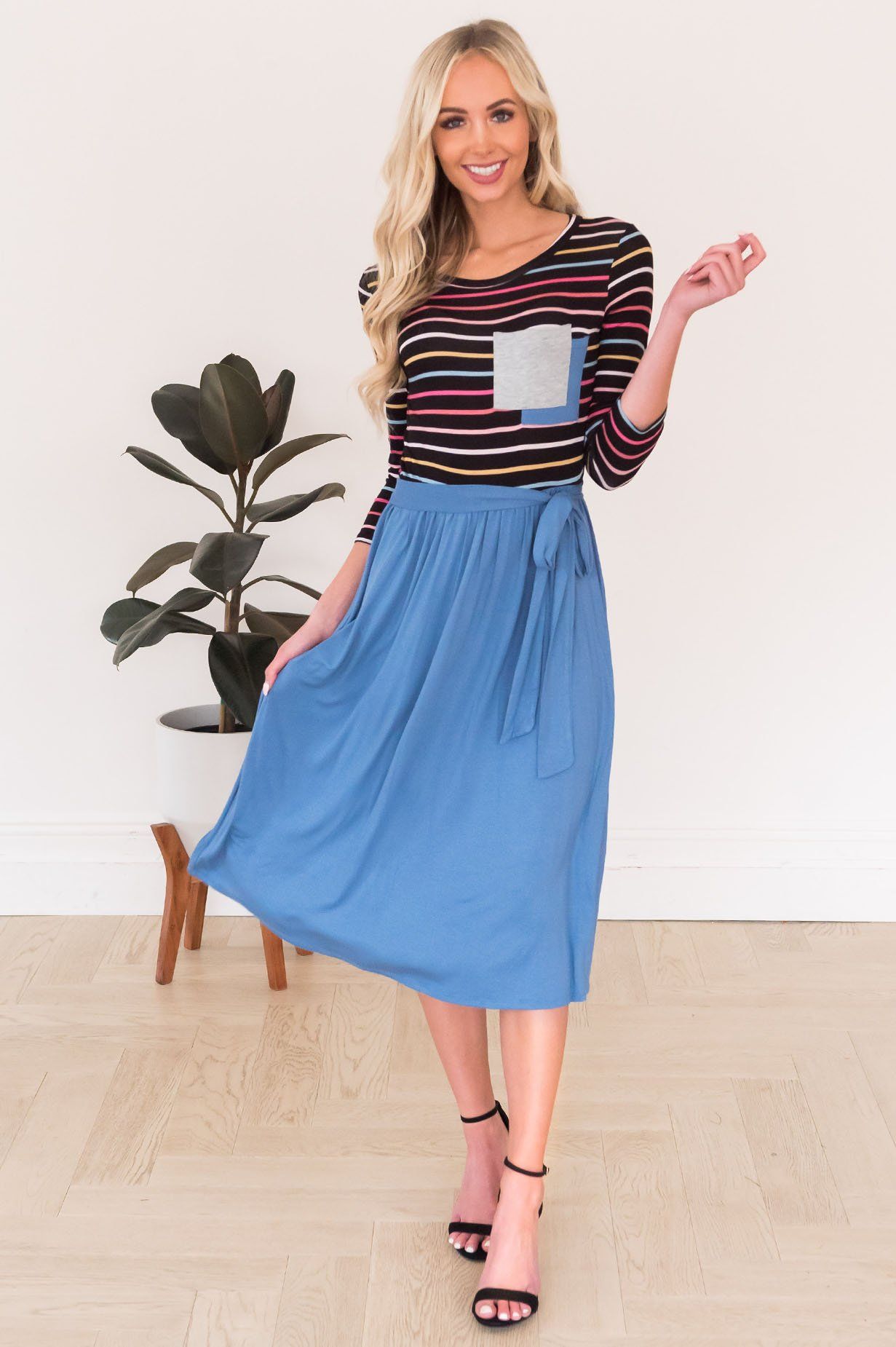 The Tiana Double Pocket Modest Dresses vendor-unknown 