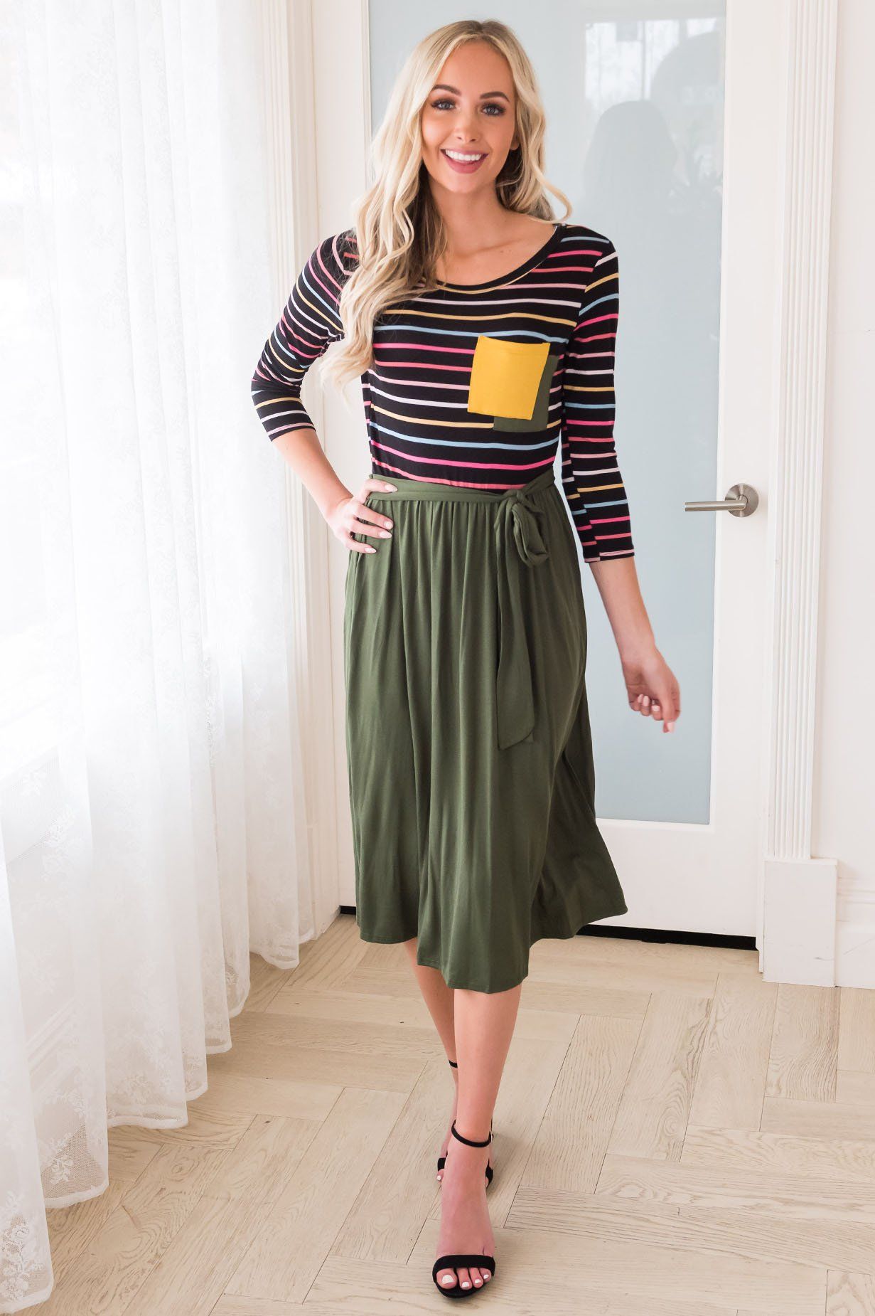 The Tiana Double Pocket Modest Dresses vendor-unknown 